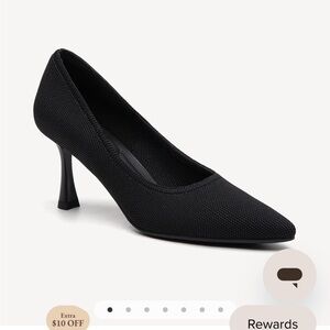 Cosy Island - EternalPace Minimalist Stiletto Heeled Pumps - Black, Size 8 Wide